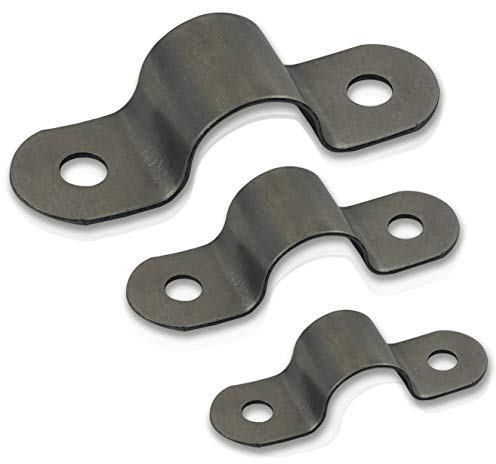 Edelstahl Rohrschelle | 1/2 Zoll - Ø21,3 mm | Bügelschelle Doppellasche U Schelle Rohr Halterung Halter