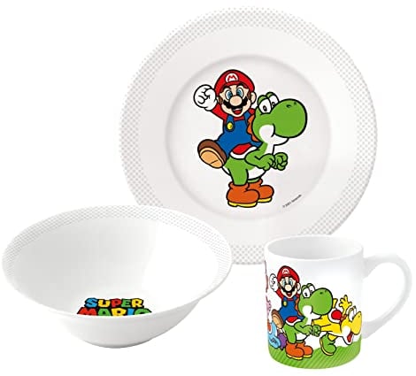 Nintendo Super Mario Frühstücksset (Schale, Tasse, Teller)