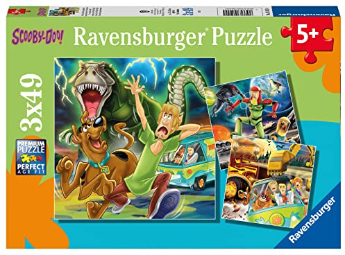 Ravensburger 5242 Scooby DOO 3 x 49 Teile Puzzle für Kinder ab 5 Jahren, Mehrfarbig