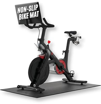 POWR LABS Sweat Proof Stationary Bike Mat for Carpet, Compatible with Peloton, Wahoo Kickr