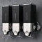 Manual Presshead Wall Mounted Soap Dispenser, Shower and Lotion Dispenser for Home, Bathroom, Kitchen, Hotels, Restaurants (Black, 1500ml)