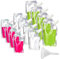 12 Pack Drink Pouch,Reusable Plastic Flasks Concealable Juice Pouch Bags with Spout and Small Funnel for Picnic Camping Party Beverage Drinks, 300ml, 420ml, 500ml