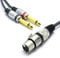 VITALCO XLR Femmina a 2x Jack 6.3mm Mono Cavo per Microfono 1.5m Doppio Jack 6.3 TS Audio a 3 Pin Connettore Adattatore