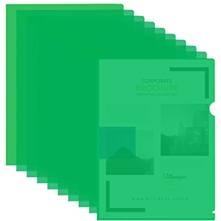 Plastikordner Aktenhülle Dokumentenordner 30 Stück Aktenhülle A4 Sichthüllen Kunststoff Dokumentenhülle Dokumentenordner Kunststoff Dokumentenordner kumententaschen(Grün)