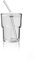 cosnou 13OZ/400ML Ice Coffee Glass Tumbler with Straw and Lid Sealed Carry On, Thick Wall Water Glass Cup Mug Tea （Clear）