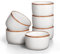 Vanilla White 6-Piece Porcelain Ramekin Set - 6 oz, Oven Safe, Mini Cheesecake Pans, Baking Dish, Dipping Sauce Bowls, Creme Brulee & Souffle Ramekins