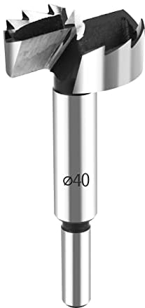 HPHOPE Professional Forstnerbohrer 40mm für Holz, Forstner Bits Ø 40mm, Länge 90mm, Bohraufsätze mit Rundschaft