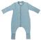 Hofbrucker Baby Schlafsack mit Füßen aus 100% Bio Baumwollfleece - Ganzjahres Schlafsack Babyschlafsack Frühling Herbst (Taubenblau, 74-80)