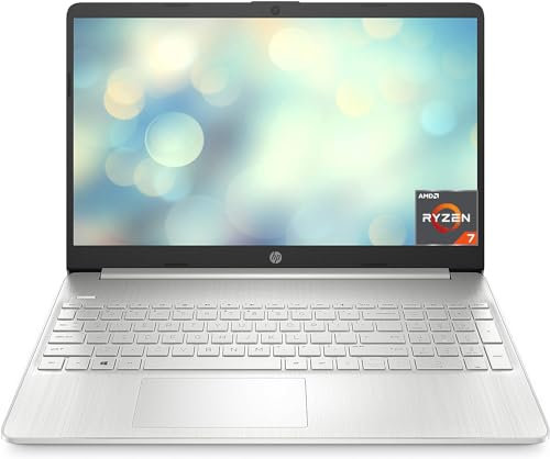 HP 15s-eq2171ns - Ordenador portátil de 15.6 Full HD (AMD Ryzen 7 5700U, 16GB RAM, 1TB SSD, AMD Radeon Graphics, Sin Sistema Operativo) Plata - Teclado QWERTY Español