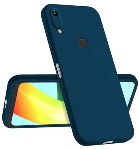 Longstong Custodia Compatibile con HUAWEI Y6 2019 / Y6 Pro 2019 / HONOR 8A / Y6S 2019 (6.09), Sottile Antishock Personalizzata Design Minimalista - Blu zaffiro