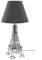 Lindby Eiffelturm Tischlampe Metall, Textil Nachttischlampe Tischleuchte 1x E27 max. 15W ohne Leuchtmittel Schlafzimmerlampe Nachttischleuchte