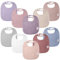 Bearmoss Lätzchen Baby Dreieckstuch Baby Musselin Halstuch Baby für Junge und Mädchen,100% Baumwolle Halstuch Baby Verstellbare 8 Stück (Rosa Lila)
