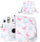 HIYQIN Camera Case for Fujifilm Instax Mini 12, Lovely Butterfly Protective Case for Polaroid Instax Mini 12, Mini Camera Bag with Shoulder Strap - Butterfly Pink