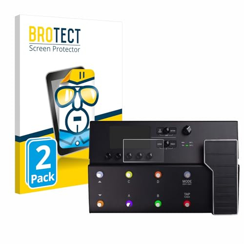 BROTECT Schutzfolie für Line 6 POD Go | 2 Stück Transparenter Displayschutz Made in Germany Klare Displayschutz-Folie Clear Einfache Montage Case-Friendly