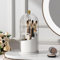 Epzia Make-up-Pinselhalter 360 drehbar transparent staubdicht Make-up-Organizer mit Deckel für Schminktisch Schreibtisch und Badezimmer Kosmetik Pinsel Aufbewahrung
