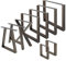ML-Design 2er Set Tischbeine 60x72 cm, Dunkelgrau, pulverbeschichteter Stahl, Vierkantprofilen, Industriedesign, Metall Tischkufen Tischuntergestell Tischgestell Möbelfüße, für Esstisch & Schreibtisch