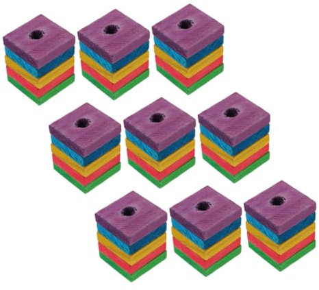 50 Stück DIY Papageien Holzspielzeug Bissspielzeug Aus Holz Für Vögel Fördert Zähneknirschen Und Interaktion Ideal Für Wellensittiche Und Papageien