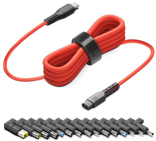 KFD 1,8 m USB C a DC 19 V-20 V maschio PD 100 W cavo di ricarica cavo adattatore adattatore per 2024 MacBook Air Pro M3, Surface Pro 11, Lenovo, HP Dell Laptop Universal Converter cavo di