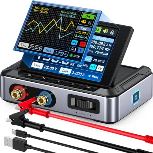 FNIRSI DPS-150 - Fuente de alimentación de CC variable, 30 V 5 A, fuente de alimentación CNC de CC ajustable con pantalla IPS de 4 dígitos, onda de alimentación de <20 mV, entrada PD/QC/DC, fuente de
