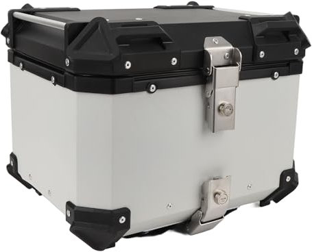 Universelles Motorrad-Topcase, 45 L Motorrad-Gepäckträgerbox, Motorrad-Heckbox aus Aluminiumlegierung, Kofferraum-Tour-Heckbox für Helm, Gepäck