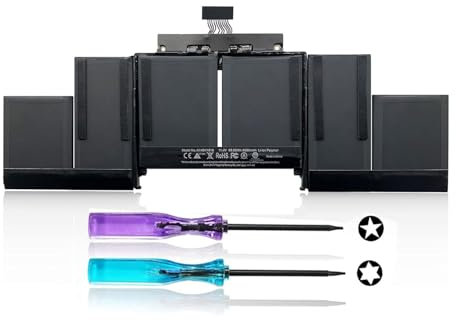 UP PARTS® - Akku A 1618 kompatibel für MacBook Pro Retina 15 A1398, A1494, Late 2013-Mid 2014 Li-Polymer, 11,26V, 8800mAh, 99Wh, (NP801 Solutions) Montagesatz