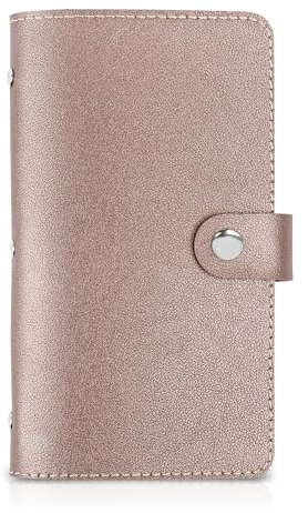 Czzmy Porta biglietti da visita, capacità 96 carte,in pelle ecologica(2-Cooper)
