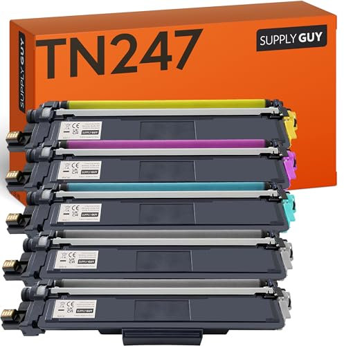 Supply Guy TN-243CMYK Toner Kompatibel mit Brother TN-247 für Brother MFC-L3750 CDW, MFC-L3770 CDW, DCP-L3550 CDW, MFC-L3710 CW, HL-L3210 CW, HL-L3270 CDW, HL-L3230 CDW Multipack 5 Toner