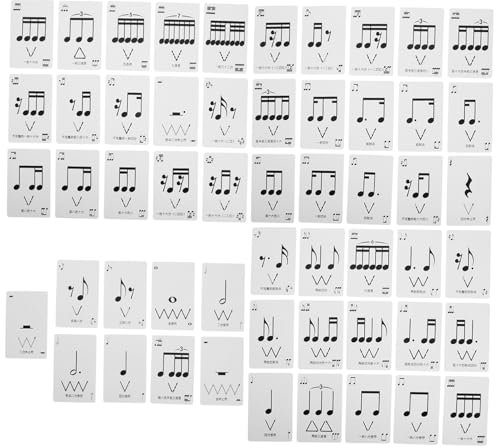 Toyvian Rhythmuspoker Karten Set Mit Box Robuste Lernkarten Für Musiktheorie Training Tragbare Übungskarten Für Anfänger Und Musikschüler Für Rhythmus Notenverständnis