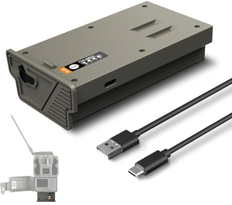 NEEWER Akku Pack kompatibel mit TACTACAM Reveal Wildkameras X Gen 3.0/X Pro/X Gen 2.0/SK/XB, 6000mAh wiederaufladbare Lithium Jagd & Wildkamerabatterie mit USB-C/12V DC Anschlüssen, EM6-D