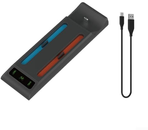 Games Console Charging Dock Station, 3-in-1 Charger Stand With LED Indicator For Nintendo Switch 2 Dual For JoyCon Pro Controller