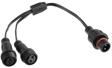 HUAREW Lichterkette Verteiler, IP65 2 Pin Verlängerungskabel, 1 bis 2 Y-förmigen Splitter Verteiler für Weihnachtsbeleuchtung, für Eiszapfen Weihnachten Lichter, Vorhang Lichter,Netz lichter,G40 Globe