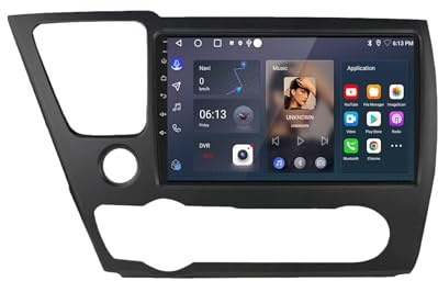 Car Radio para Honda Civic 9 2013-2016 Android 15 9 Pulgadas Reproductor Multimedia FM Bluetooth USB WiFi para, 4 Core 2G+64G