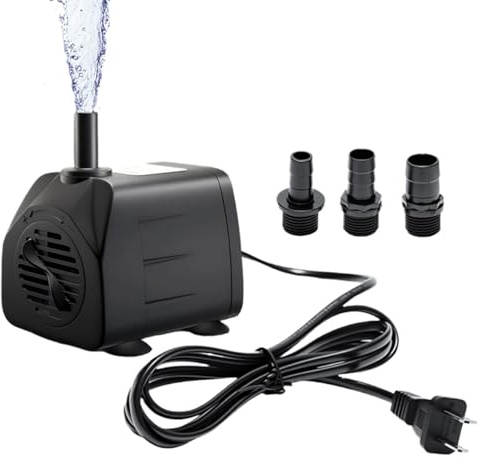 Bomba de fuente - 1514 litros 25W con la circulación y filtración para fuente,bomba de agua exterior - Para Acuarios, Estanque, Piscina, Jardín Exterior, Patio Trasero, e Hidroponía