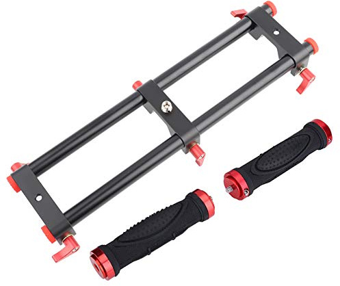 Camera Dual Handle Gimbal Stabilizer Rig Accessory Professional Lightweight Durable Aluminum Alloy Dual Handheld Stabilizer for Feiyu MOZA Beholder DSLR Mirrorless Cameras Black