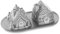 Nordic Ware Gingerbread House Duet Pan, Seasonal Christmas Aluminium, Bundt Tin with Pattern, High-Quality Cake Mould Made in The USA, Aluminum, Colour: Silver, 5 Cup Capacity