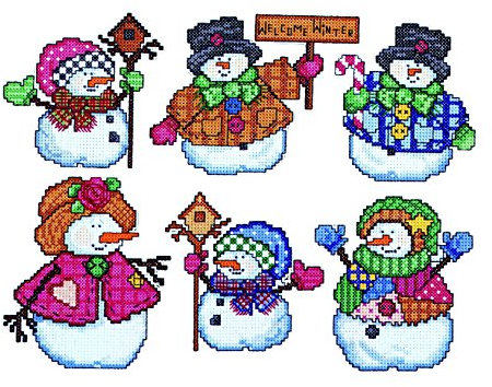 Design Works Crafts Welcome Winter Cross Stitch Ornaments, Multi, 8 x 10 x 0.3 cm