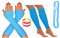 NEON FISHNET GLOVES, LEG WARMERS, NECKLACE BEADS AND NEON WRISTBAND HEN PARTY FANCY DRESS (Turquoise)