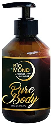 BIO PURE BODY Körperöl Hautöl Bodyoil BIOMOND 200 ml, 100% natürliche Öle, frisch gepresst, Naturkosmetik, Hautstraffung, Feuchtigkeitspflege