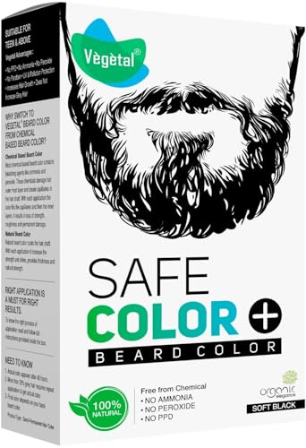 Vegetal Sichere Farbe für Bart – schwarz, 25 g.
