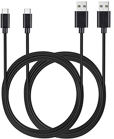 MaGeek® 3,0m Cable USB Tipo C (USB-C) a USB 2.0 para Samsung Galaxy S8, S8+, Nexus 6P, LG G6, nuevo MacBook, Google Pixel XL, OnePlus2 y más (2pcs_3,0m_Negro)