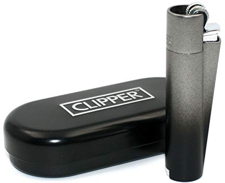 Clipper Metall-Feuerzeug, schwarz mit Farbverlauf