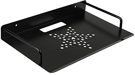 Xiboya textile Alumimum Alloy Wall Mount Shelf Bracket for TV Accessories WiFi Router TV Box Set Top Box (Black,13'' x 8.2'')