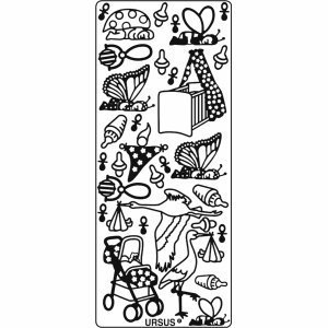 Ludwig Bähr Kreativsticker 10x23cm Motiv 24 VE=5 Stück gold