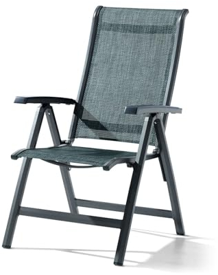 SIEGER Calvi Klappsessel Aluminium/Textilene Farbe Eisengrau/Silbergrau