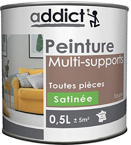 ADDICT PEINTURE MULTI-SUPPORTS SATINEE 0.5 L taupe
