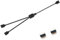 NMD&LR Computer Motherboard Extension Cable, RGB Interface Extension Cable, 12V RGB 4-PIN / 5V ARGB 3-PIN 1-4/1-5 Connector Hub (5V-3PIN-1TO2)