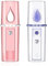 2 Pcs Nano Facial Mister Summer Portable Mini Face Mist Handy Sprayer Face Hydration Spray with USB Rechargeable Mirror Function for Skin Care Eyelash Extension Makeup(Pink,White)
