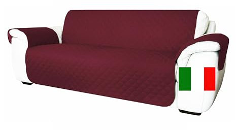 Moonange - 4-Sitzer Sofabezug - Sofabezug mit Armlehnen - Sitzfläche 200 cm - wasserdicht - wendbar - rutschfest - schmutzabweisend - Kratzfest - frostbeständig - moderner Sofabezug - Bordeaux