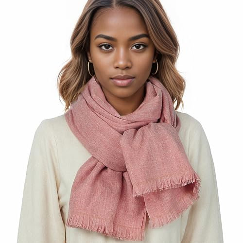 Schal Rosa Stola Festlich für Abendkleid Winter Schals Tücher Damen Pashmina