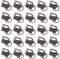 YXHZVON 30 Pièces Key Fob Hardware, Keychain Wristlet Fob Matériel de Bracelet de 25 mm avec Porte-Clés pour le Tissu de Lanière Fait Main Bricolage (Noir)